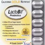 California Gold LactoBif 5, Probiotics 5 Lactobacilli 3 Bifidobacteria, 5 Billion CFU 60 Vegan Caps