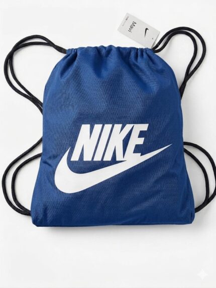 Nike Baskılı Büzgülü Spor Sırt Çantası Mavi