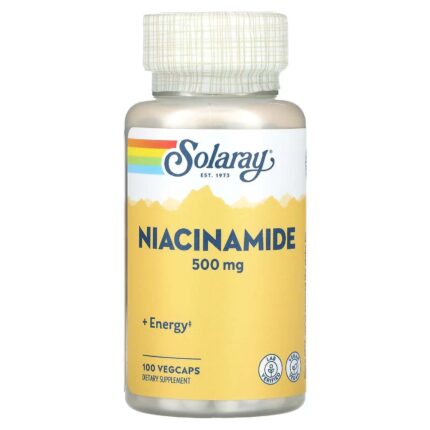 Solaray, Niacinamide, 500 mg, 100 VegCaps - Non flush (Cilt desteği)
