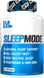 Evlution Nutrition Sleep Support Theanine Melatonin Gaba Valerian L-Tryptophan Lemon Balm and More - Restful Calm Caps