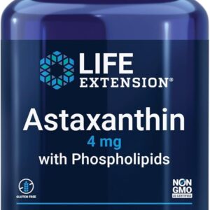 Life Extension Astaxanthin with Phospholipids Antioxidant Support Eye Health 4 Mg 30 Caps