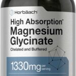 Horbaach High Magnesium Magnezyum Glycinate Glisinat with Chelated Minerals 1330mg 250 Caps
