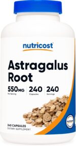 Nutricost Astragalus Membranaceus 550mg, 240 Vegetarian Capsules – Non-GMO and Gluten Free