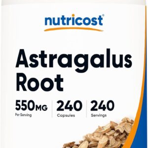 Nutricost Astragalus Membranaceus 550mg, 240 Vegetarian Capsules - Non-GMO and Gluten Free