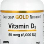 California Gold Nutrition Vitamin D3, 50 mcg (2,000 IU), 90 Fish Gelatin Softgels
