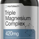 Horbäach Triple Magnesium Magnezyum Complex 420 mg 250 Caps Gluten Free Magnesium Oxide, Citrate