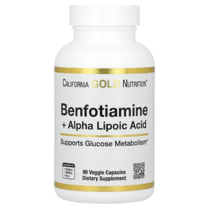 California Gold Nutrition, Benfotiamine + Alpha Lipoic Acid + Leucine Losin 90 Vegetarian Capsules