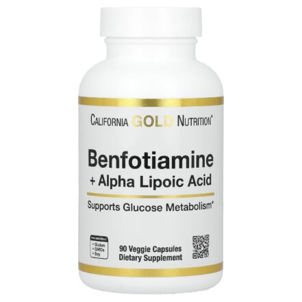 California Gold Nutrition, Benfotiamine + Alpha Lipoic Acid + Leucine Losin 90 Vegetarian Capsules