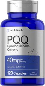 Horbäach PQQ 40 mg 120 Caps Maximum Strength Pyrroloquinoline Quinone Disodium Salt
