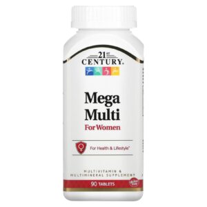 21st Century Mega Multi Vitamin for Women B1+molybdenum+Boron+İnositol 90 Tablet Bayanlara özel