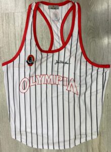 OLYMPIA Baskılı Beyaz Çizgili Beast Mode Atlet - Görsel 2