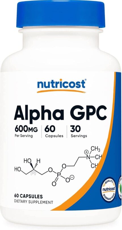 Nutricost Alpha GPC 600mg, 60 Vegetarian Caps - Non-GMO and Gluten Free, 300mg Per Capsule