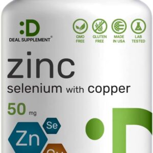 Deal Supplement Zinc Picolinate Çinko 50mg with Selenium + Copper Bakır 240 Caps