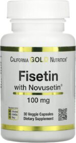 California Gold Nutrition Fisetin with Novusetin Brain Cognitive 100 mg 30 Veggie Caps
