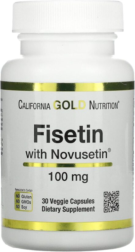 California Gold Nutrition Fisetin with Novusetin Brain Cognitive 100 mg 30 Veggie Caps