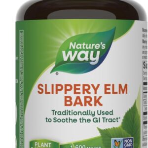 Nature’s Way Slippery Elm Bark Traditional Support to Soothe the 100 Caps