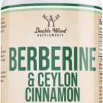 DOUBLE WOOD Berberine HCl with Ceylon Cinnamon AMPK Activator Blood sugar 120 Caps