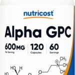 Nutricost Alpha GPC 600mg, 120 Vegetarian Capsules - Non-GMO and Gluten Free, 300mg Per Capsule