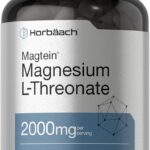 Horbaach Magtein Magnesium Magnezyum L-Threonate Treonat 2000mg 100 Caps Men Women Gluten Free