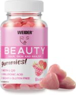 Weider Beauty Gummies - Nourishes Hair Skin Anti-ageing Q19 biotin -Vitamin C - zinc hyaluronic acid 40 gum