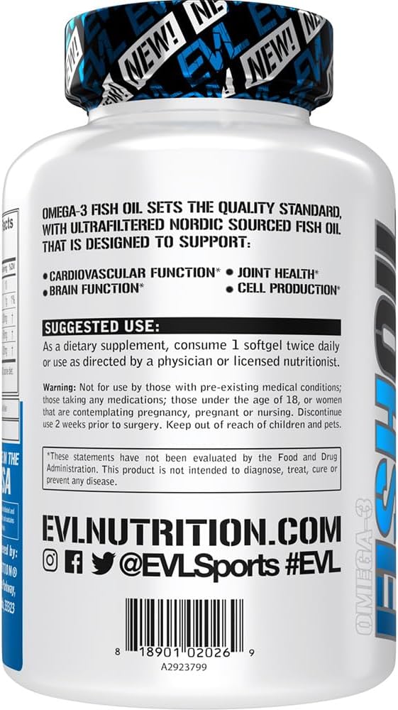 Evlution Nutrition Triple Strength Omega 3 Fish Oil 120 Softgels - Görsel 3