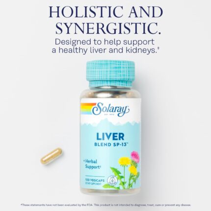 Solaray Liver Milk thistle , Kelp SP-13 100 herbal capsules