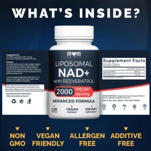 Mom Nutrix Liposomal NAD Resveratrol 2000 mg 120 Caps - Görsel 4