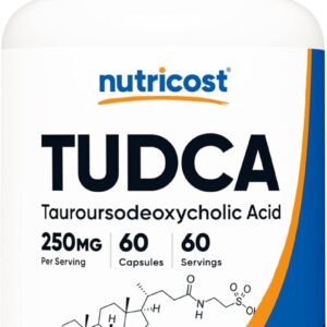 Nutricost Tudca 250mg, 60 Capsules Tauroursodeoxycholic Acid Bile salt - Premium Quality