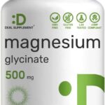 Deal Supplement Magnesium Glycinate 500mg, 240 Veggie Capsules