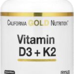 California Gold Nutrition Vitamin D3 + K2 MK-7 5000 IU 60 Veggie Caps