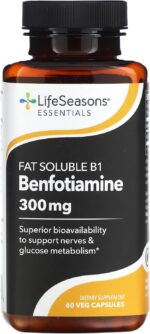 LifeSeasons Fat Soluble B1 Benfotiamine Glucose metabolism 60 Veg Caps