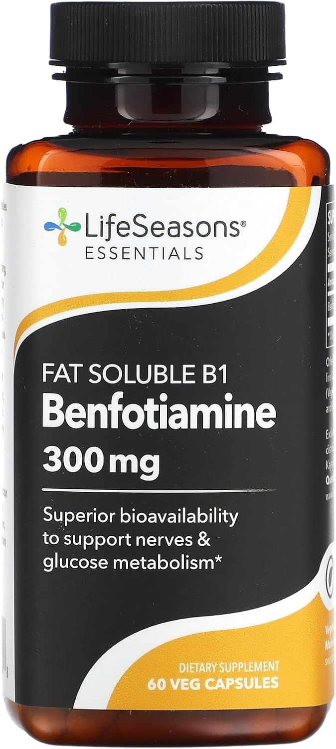 LifeSeasons Fat Soluble B1 Benfotiamine Glucose metabolism 60 Veg Caps