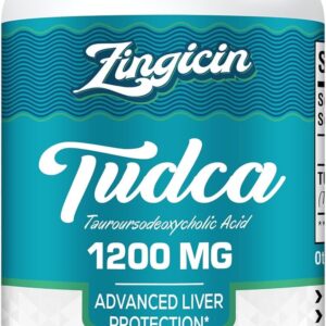 Zingicin TUDCA Liver Detox Cleanse Digestion 1200mg 60 Caps