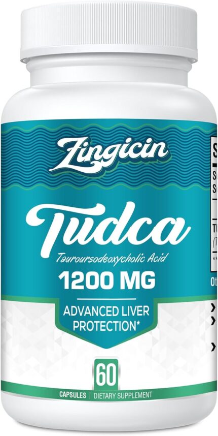 Zingicin TUDCA Liver Detox Cleanse Digestion 1200mg 60 Caps