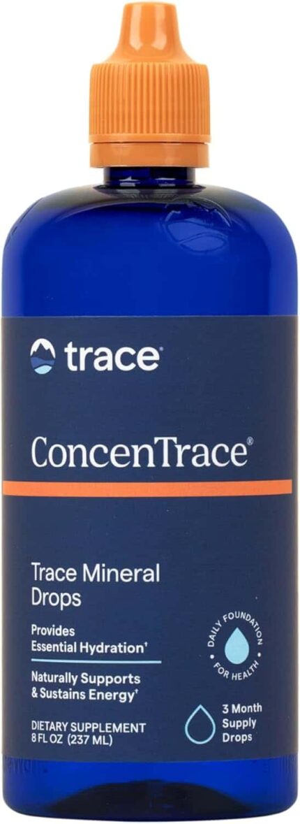 Trace Minerals ConcenTrace Trace Mineral Drops Magnesium Lithium Boron Potassium Keto Vegan 96 Servings