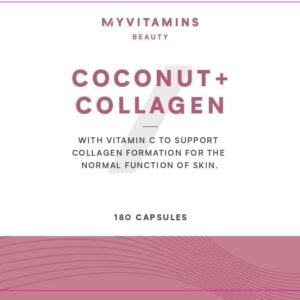Myprotein Coconut Collagen Hydrolysed Collagen with Coconut Oil & Vitamin C – 180 Caps