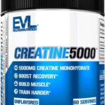 Evlution Nutrition Creatine 5000 - Supports Faster Recovery, Lean Muscle Growth & Performance - Pre & Post Workout Powder - 5000mg Pure Creatine Monohydrate Per Serving - 60 Servings - Unflavored