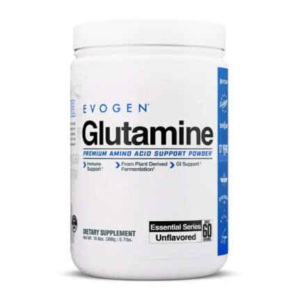 Evogen Nutrition Glutamine Recovery Amino Acid Supports Muscle Recovery 300 g