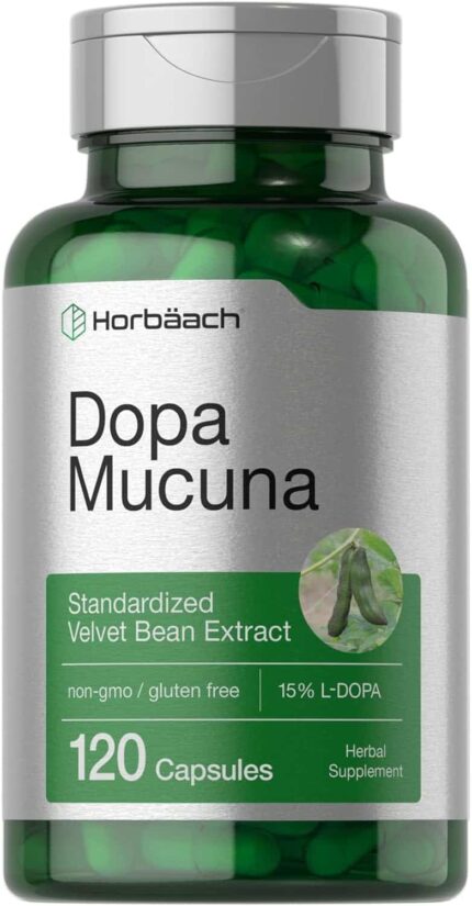 Horbaach Dopa Mucuna Velvet Bean Herbal Extract 120 Caps