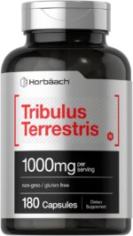 Horbaach Tribulus Terrestris for Men 1000mg 180 Capsules Non-GMO and Gluten Free