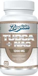 Zingicin TUDCA with NAC N-Acetyl-Cysteine Antioxidant Liver Digestion 1200mg 60 Caps