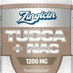Zingicin TUDCA with NAC N-Acetyl-Cysteine Antioxidant Liver Digestion 1200mg 60 Caps
