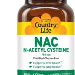 Country Life NAC N-Asetil Sistein 750 mg, 60 Vegan Kapsül