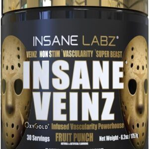 Insane Labz Insane Veinz Gold Nitric Oxide Preworkout Hydromax Nitrosigine Glycerol 30 Servis