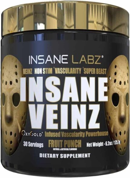 Insane Labz Insane Veinz Gold Nitric Oxide Preworkout Hydromax Nitrosigine Glycerol 30 Servis