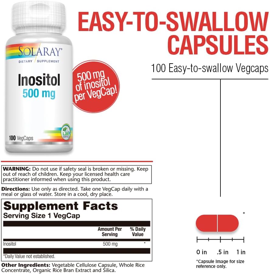 Solaray Inositol 500 mg 100 Caps - Görsel 2