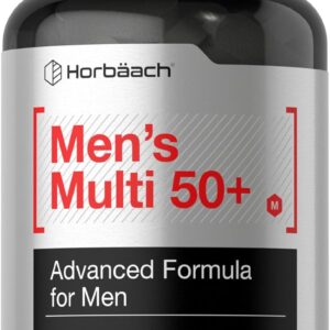 Horbaach Mens Multivitamin 50 Plus 60 Caplet Calcium Magnesium Molybdenum Vitamin A, B, C, D & E 50+