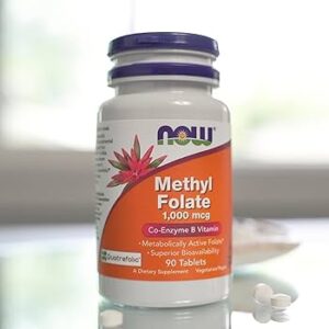 NOW Methyl Folate 1,000 mcg Metabolically Active Folate Co-Enzyme B Vitamin Koenzim B 90 - Görsel 2