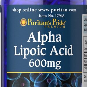 Puritans Pride Alpha Lipoic Acid 600 mg, 60 Caps