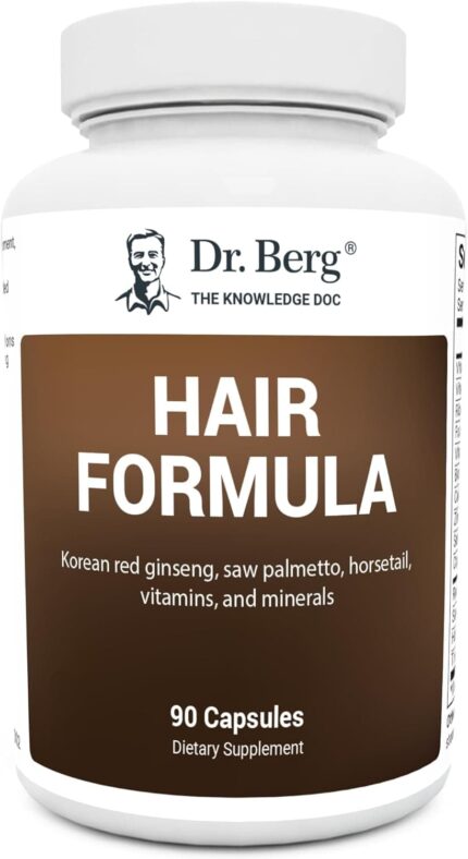 Dr. Berg All-in-One Vitamins for Hair Skin & Nails with Biotin Saw Palmetto DHT Blocker 90 Caps